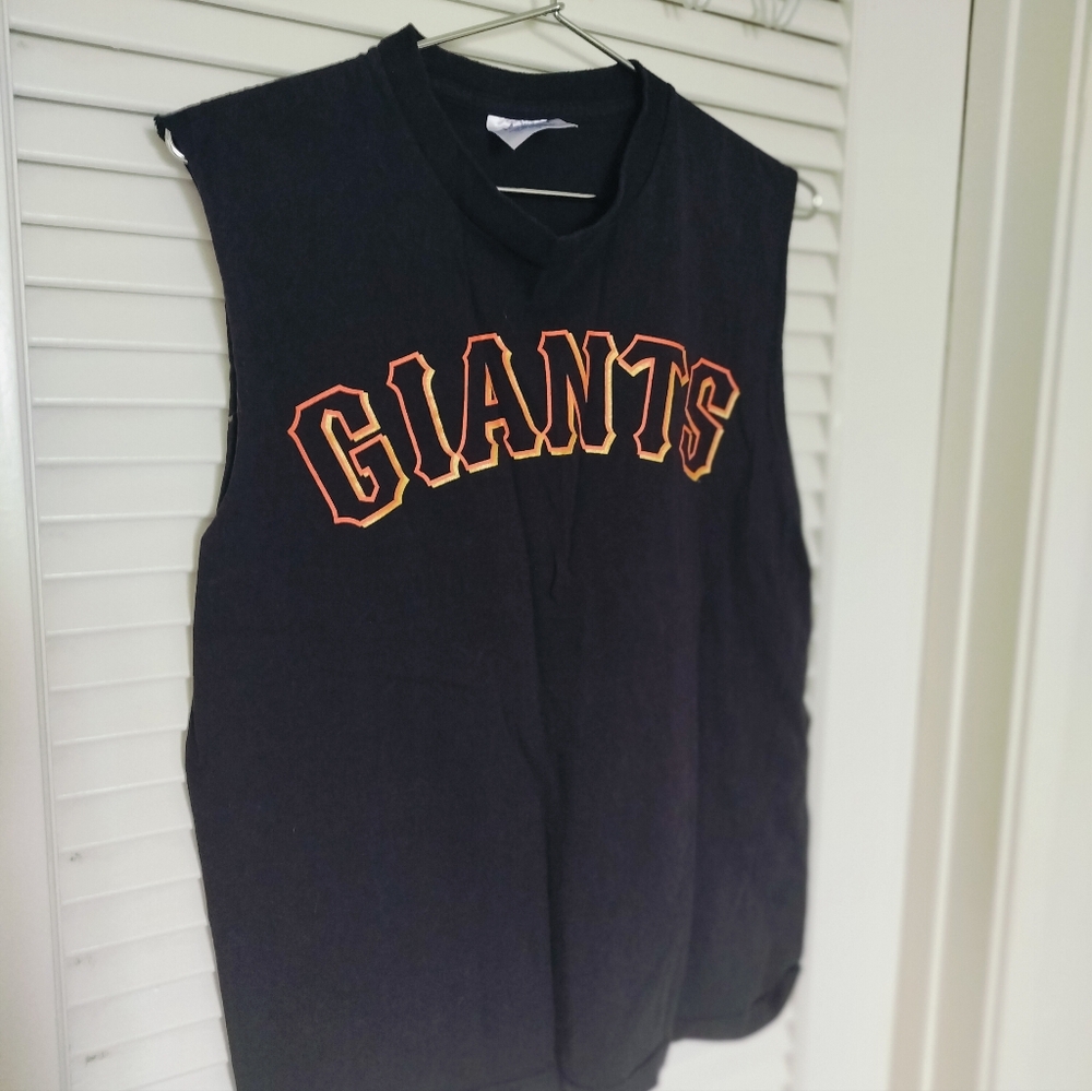 Majestic San Francisco Giants Sleeveless T-shirt #15 Bochy 100% Cotton Size L